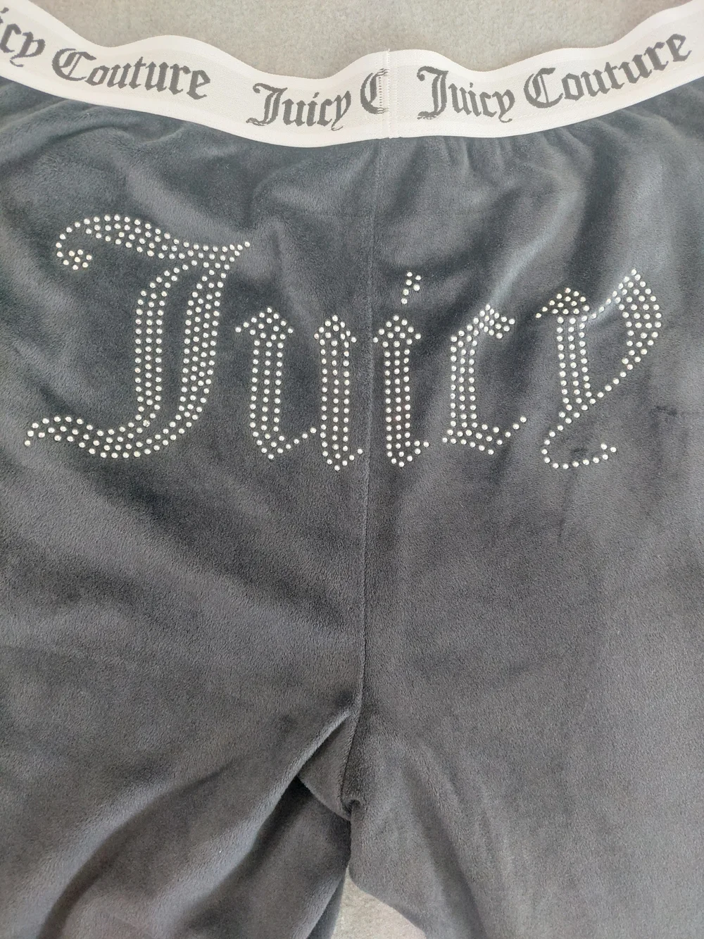 Juicy Couture Velour Sleepwear Pants Bling Logo Y2K Black Medium